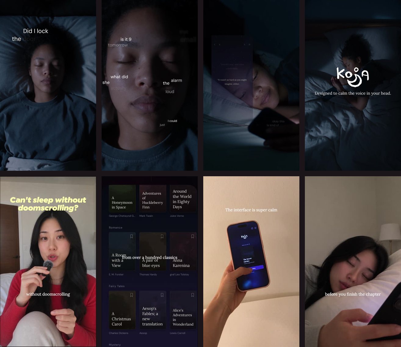 Frames from the finished brand film and the finished UGC ad