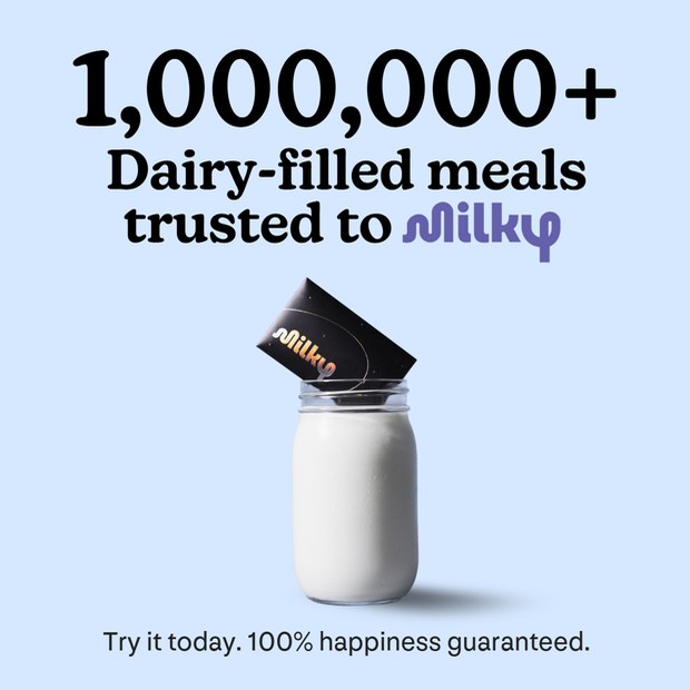 Milky ad — one million dairy-filled meals